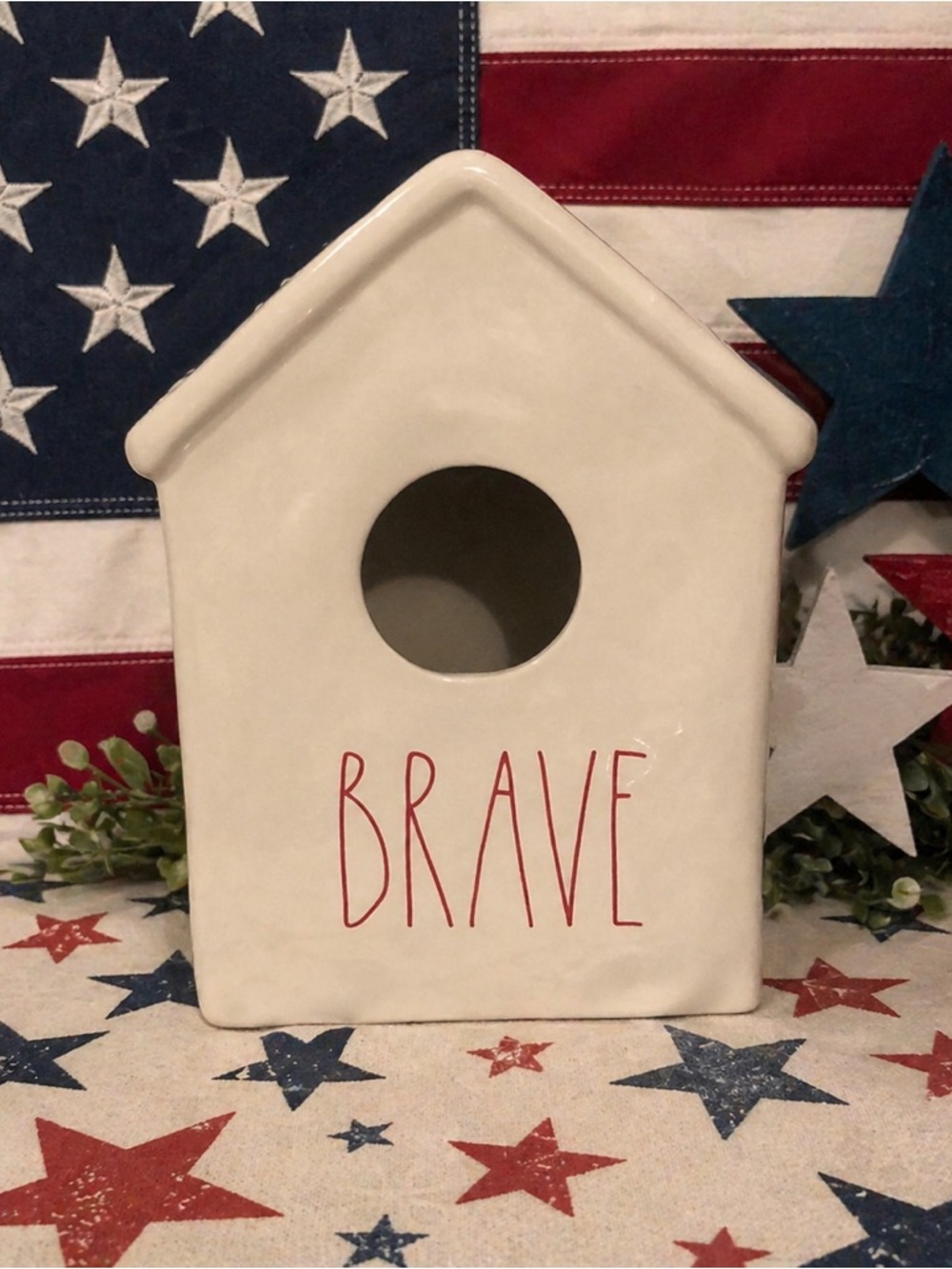 Rae Dunn BRAVE Birdhouse